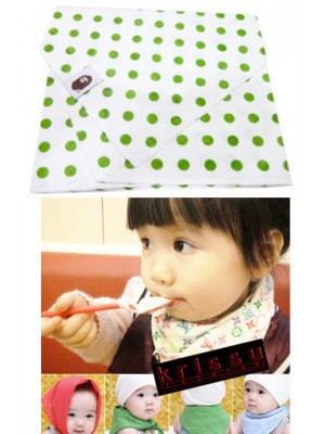 QQ004M*Scarf/Bib/Turban (Green Dot)